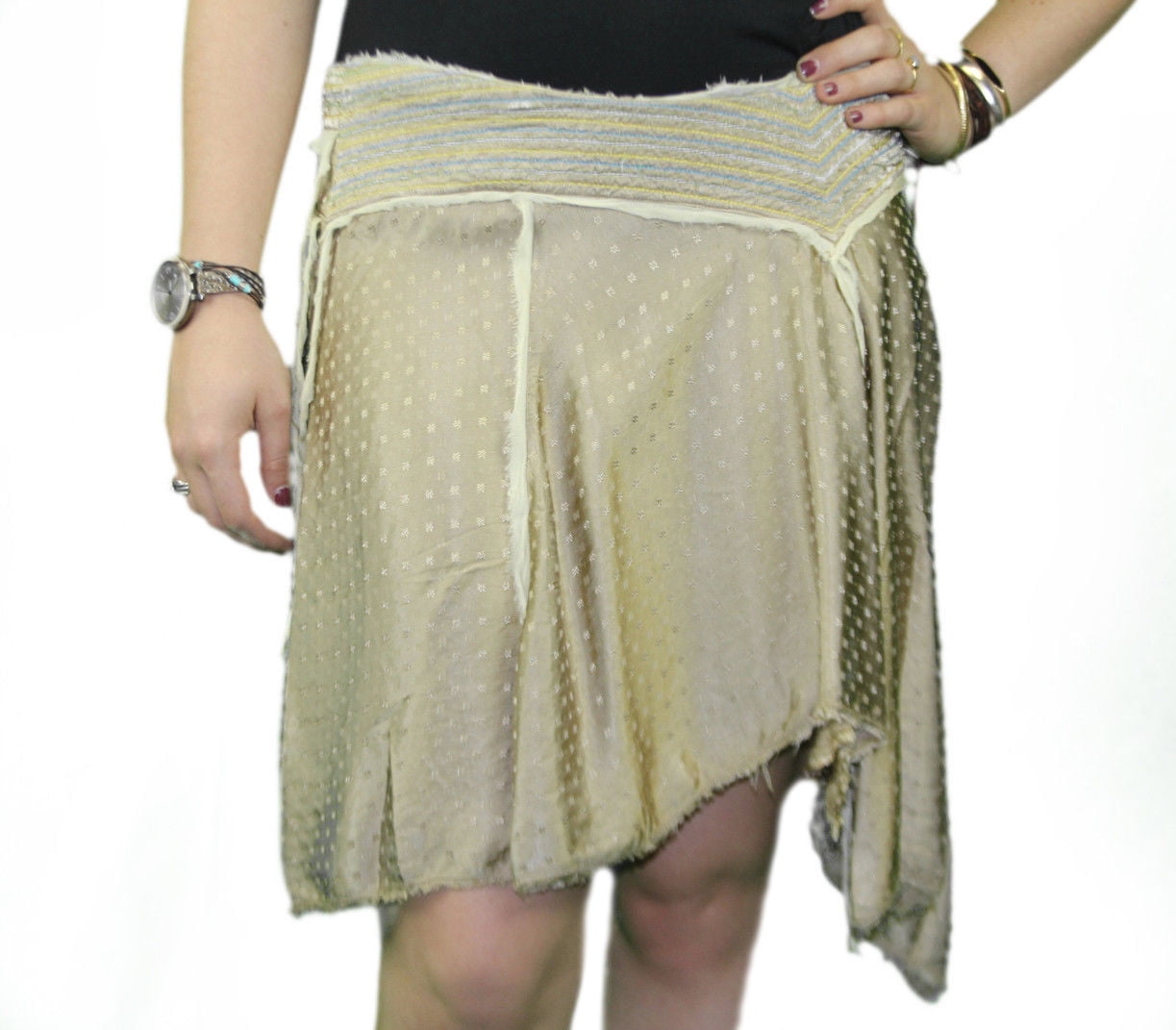 CUSTO BARCELONA Women's White Banano Pleated Kilt Skirt 293533 $127 NWT 