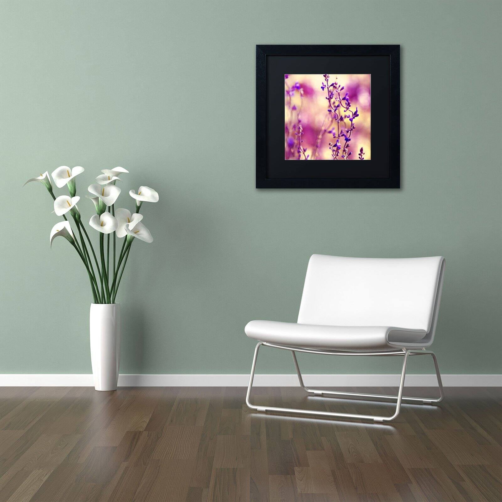 Trademark Fine Art "Summer Melodies" Canvas Art by Beata Czyzowska Young White Matte, Black Frame