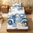 thumbnail image 4 of Erosebridal Gnome Truck Twin Sheets 3pcs,Fall Farm Bedding,Light Blue,1 Flat Sheet, 1 Fitted Sheet and 1 Pillowcase, 4 of 6