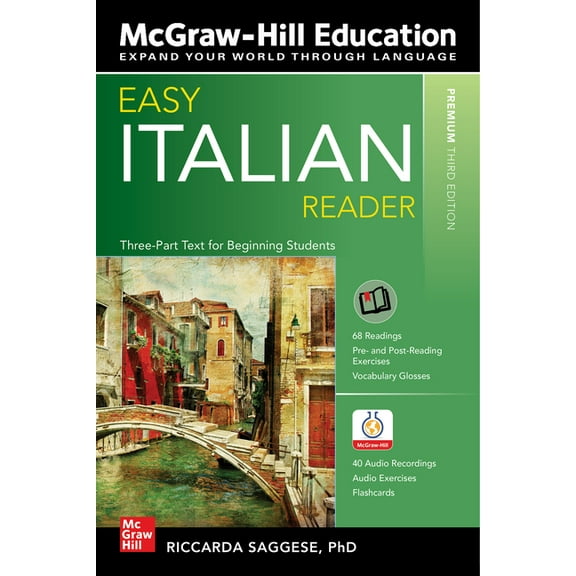 Easy Italian Reader, Premium Third Edition, (Paperback)