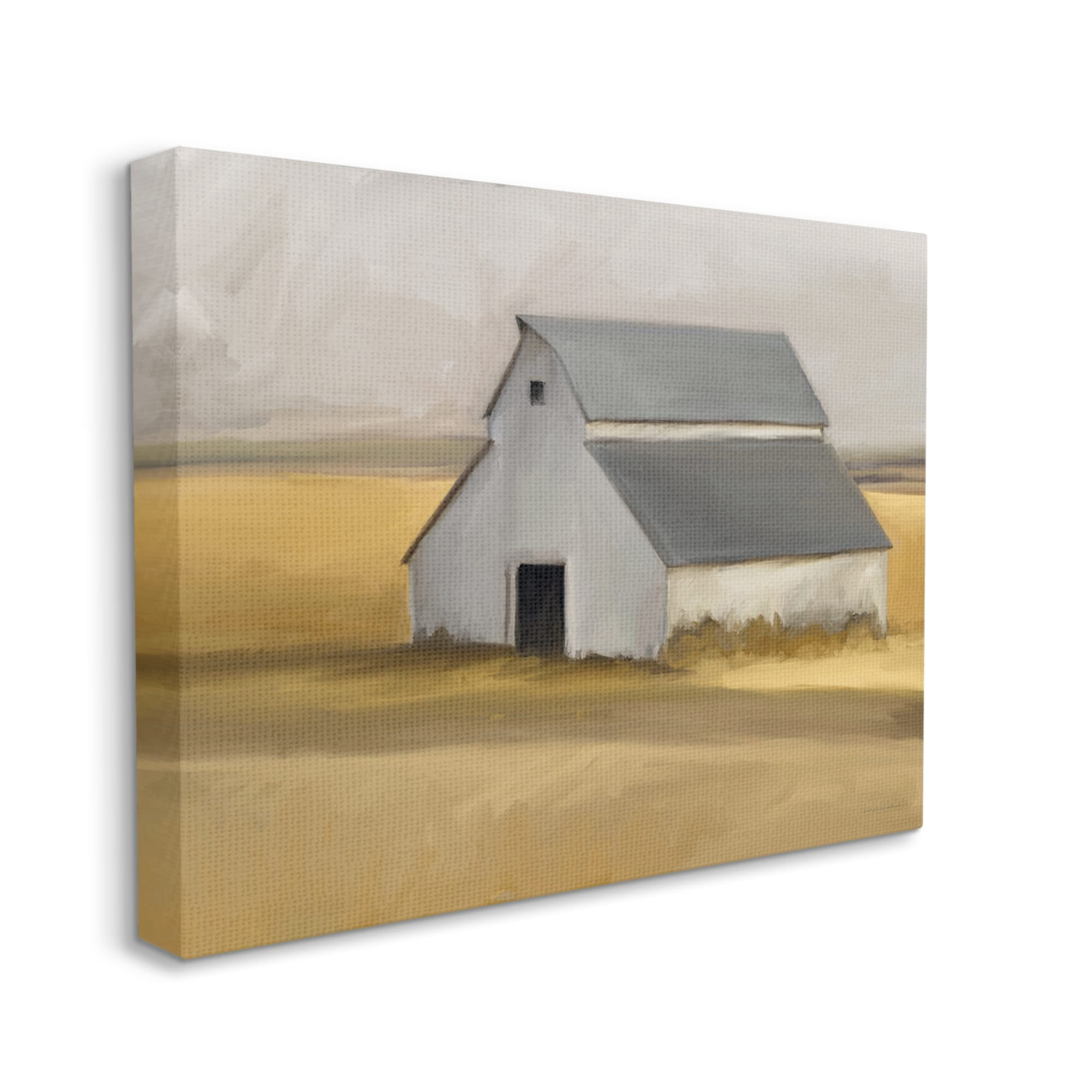 Stupell Industries Autumn Field Farmhouse Barn Landscape Cool Cloudy Sky, 48 x 36, Design by Kamdon Kreations