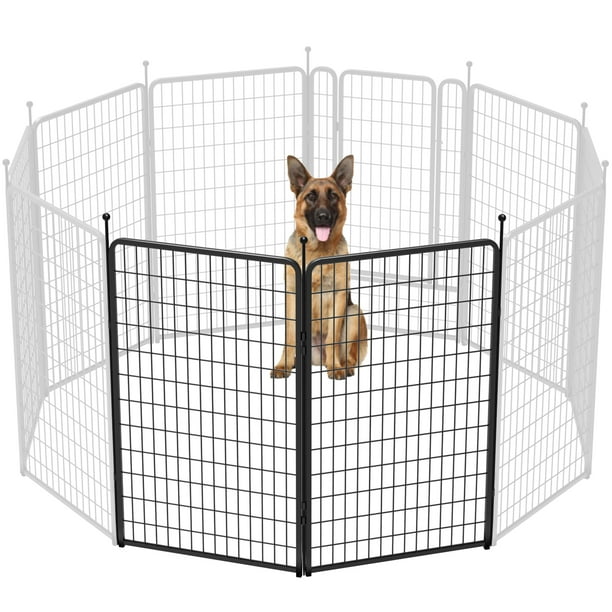 FXW Rollick Dog Playpen Outdoor, 2 Panels 50" Height Dog Fence Exercise Pen for Large/Medium