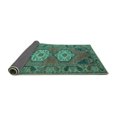 thumbnail image 2 of Ahgly Company Indoor Square Persian Turquoise Blue Traditional Area Rugs, 4' Square, 2 of 4
