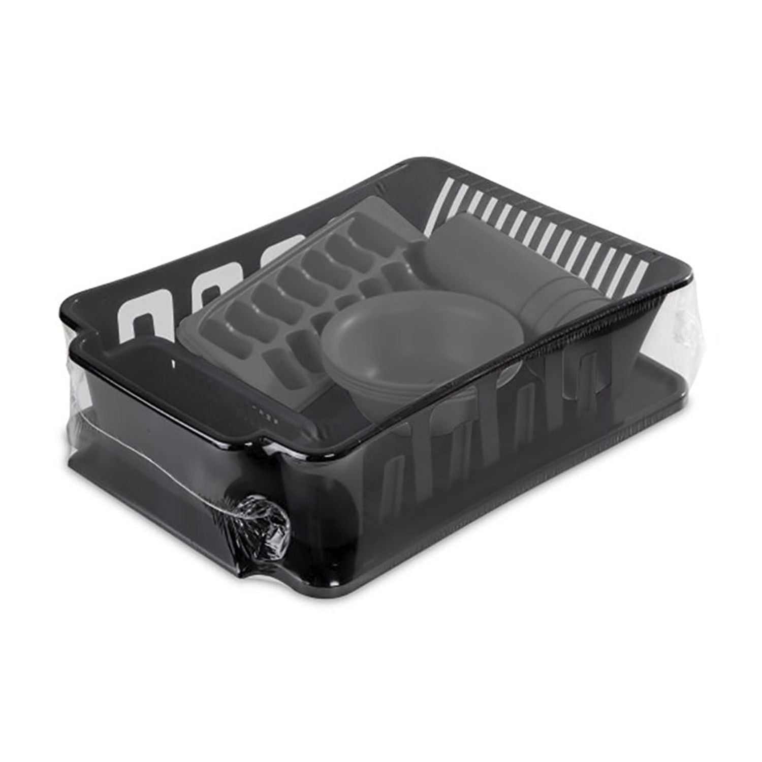 (2 pack) Sterilite 12 Piece Kitchen Set, Includes Sinkset, Bowls, Tumblers, Ice Cube Trays, Black
