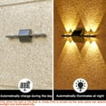 thumbnail image 3 of YVE Solar Deck Lights Outdoor, IP65 Waterproof LED Solar Wall Lights Auto On Off Bright Solar Fence Light for Patio, Backyard, Porch, Pool, Pathway (Warm Light, 1P)-0621, 3 of 5