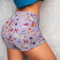 thumbnail image 4 of Balery Fashionable Cats Pantalones cortos de entrenamiento estampados para mujer, sin costuras, ajustados, para gimnasio, yoga, correr, deportes, ejercicio activo, fitness.-XX-Large, 4 of 8