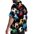 thumbnail image 3 of Football Men's Short Sleeve Beach Button Down Casual Printed Summer Shirts - Unisex, 3 of 6