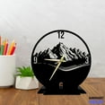 thumbnail image 4 of Handmadetneonsign Black Mountain Tabletop Metal Clock, Mountain Desktop Clock, Clock Home Decor 047371, 4 of 4