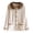 C-Beige264, variant on DHFJKG Womens Flannel Pajamas Button Up Top Coat With Peter Pan Collar Long Sleeve Fuzzy Sleepwear With Pockets For Cold Weather Classic Homewear