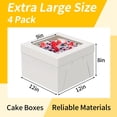 thumbnail image 2 of Paquete de 4 cajas desechables para tartas WINKIO de 30 x 30 x 20 cm con ventana, 2 of 7