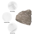 thumbnail image 3 of Lsque Hand Drawn Snake Pattern Knitted Beanie, Unisex Winter Hat, Knit Hat Winter Beanies Thick Fisherman Beanies Cuffed Plain Skull Caps, 3 of 6