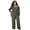 Army Green, variant on Women Plus Size 3 Piece Lounge Set Stretch Knit Tracksuit Casual Outfit Set