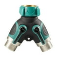 thumbnail image 1 of Hose Splitter 2 Way 3/4 Inch Faucet Y Connector with Shut Off Valve,Garden Hose Splitter A, 1 of 8