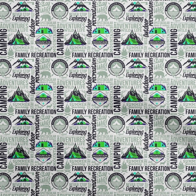 oneOone Velvet Light Mint Green Fabric Camping Craft Projects Decor Fabric Printed By The Yard 58 Inch Wide