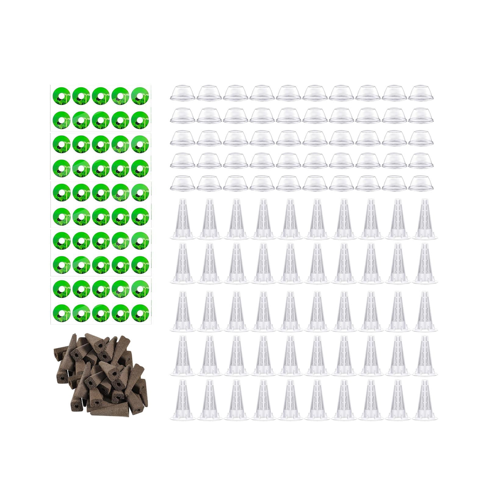 figatia Hydroponics Planting Set Garden DIY Accessories Easy to Use Hydroponics Supplies for Fruits Hydroponics Growing System Cilantro 50 Piece