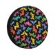thumbnail image 1 of Fotbe Colorful Geometric Dog Funda de Llanta de Repuesto con Estampado, Engrosada, Ajuste Universal para Jeep, Remolque, RV, SUV, Camión-17 inch, 1 of 6