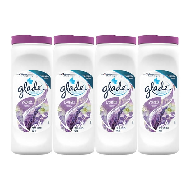 Glade Lavender & Vanilla Carpet Refresher Powder, 32 oz (4Pack