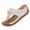 White, variant on Xdegoge Flatform Wedges for Women Open Toe Floral Thong Sandals Cushion Low Wedge Slide Slippers Perforated Leather Beach Footwear