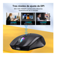 thumbnail image 3 of Mouse  Wünd Inalámbrico Bluetooth Recargable Ergonomía 2.4g 3modos negro, 3 of 5