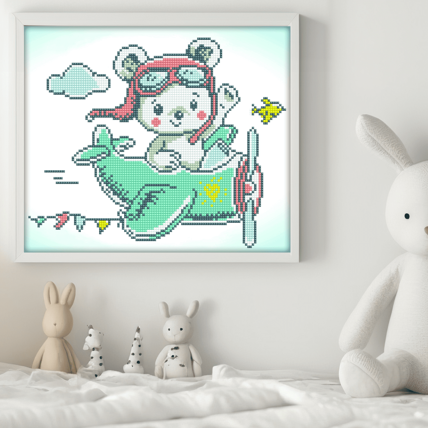 Diamond Dotz Aero Bear Diamond Painting Kits for Adults - Diamond Art Kits a Relaxing Creative Craft Kit with Dotz Gems 11x13