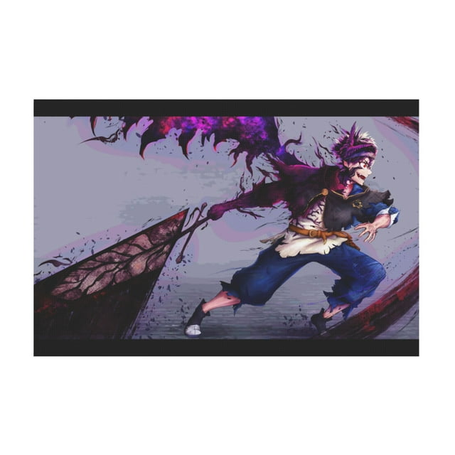 Qingyee Anime Canvas Poster Polyester Multi Size Decorative Poster,Black Clover Poster Anime Paint Decorative Poster