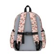 thumbnail image 3 of Mushroom and Toadstool Pink Pattern Cute School Backpack with Padded Back and Adjustable Shoulder Straps 13.4"x11"x4.7", 3 of 5