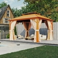 thumbnail image 2 of Aoxun 10' x 12' Hardtop Gazebo with Aluminum Frame, Double Galvanized Steel Roof, 2 of 7