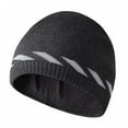 thumbnail image 1 of Gorros de punto cálidos de invierno para hombre Gorro de punto con puños, 1 of 5