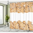 thumbnail image 5 of Ambesonne Cookie Shower Curtain, Different Cuts with Icing, 69"Wx70"L, Sand Brown White, 5 of 5
