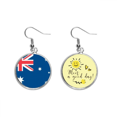 thumbnail image 1 of Australia national flag Oceania país símbolo Mark patron Pendiente Sol Flor Pendiente Joyas Moda Unbranded M, 1 of 3