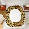 thumbnail image 5 of Manfei Brown Cheetah Print Queen Sheet Sets, Wild Animal Theme Flat Sheet, Ombre Leopard Print Queen Fitted Sheet, Ultra Soft Home Decor 4-Piece, 5 of 7