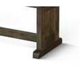 thumbnail image 4 of Camie Side Dining Bench- Plank Seat- Dark Brown Mahogany Wood 48 Inch, 4 of 6