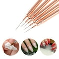 thumbnail image 3 of Unique Bargains 1 Set Fine Nail Art Brushes Kit for Nail Design Gold Tone, 3 of 6