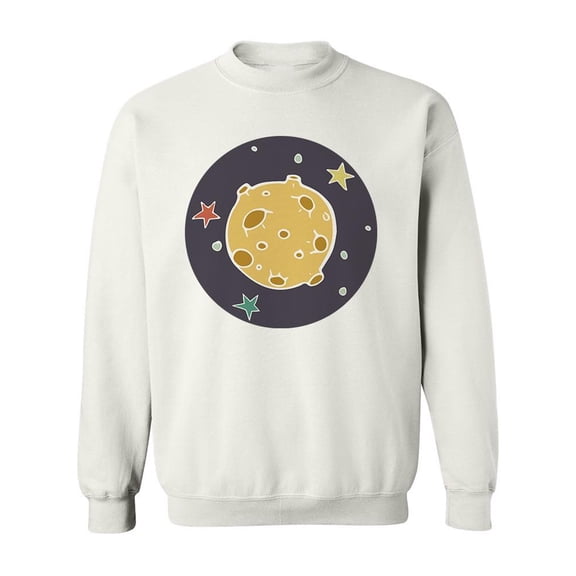 Moon And Stars Design Sweatshirt Men -Image by Shutterstock, Male Small