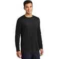 thumbnail image 4 of District Made DT105 Mens Perfect Weight Long Sleeve Tees, Jet Black - Medium, 4 of 6