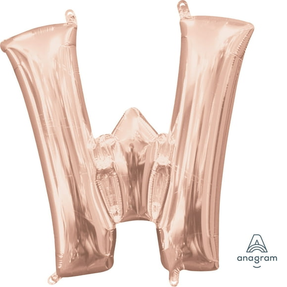 Rose Gold Foil ‘W’ Balloon - Ultimate Party Supply for All Celebrations – Superior Float Time