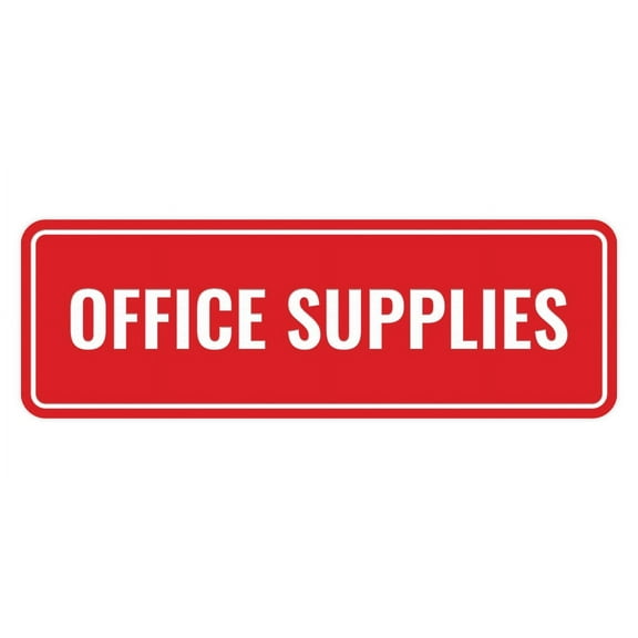 Signs ByLITA Standard Office Supplies Wall or Door Sign | Office Signage (Red) - Small