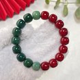 thumbnail image 4 of Paquete de 2 pulseras elásticas con cuentas de piedras preciosas unisex, regalo para mujeres, hombres y adolescentes - Cuentas de 10 * 9 mm, 4 of 5