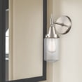 thumbnail image 2 of 447-1W-SN-G312 Innovations Lighting Dover - 1 Light Wall Sconce-11.75 Inches Tall and 4.5 Inches Wide-Satin Nickel Finish-Clear Glass Color, 2 of 3