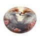 thumbnail image 1 of Balery Romantic Flower Fox Fundas de asiento para taburete de bar redondo de tela de terciopelo ajustables que protegen de arañazos y manchas para sillas de 14 a 17 pulgadas.-13 inch, 1 of 7