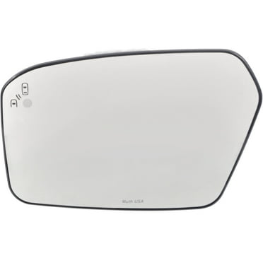 Mirror Glass Compatible With 2010-2012 Ford Fusion 2010-2011 Mercury Milan Left Driver Side Heated w/ Blind Spot Detection in Kool-Vue