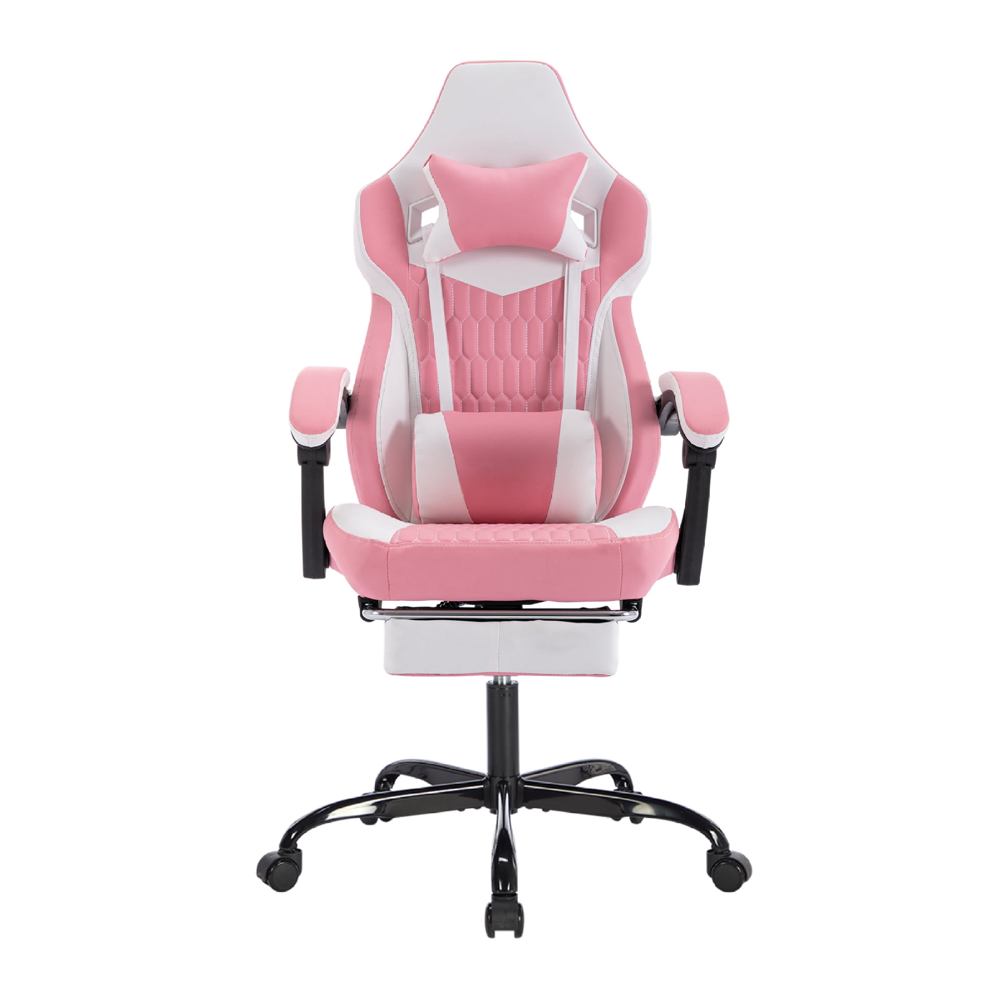 Gaming Chair with Footrest, High Back Gaming Chairs PVC Leather Racing Style Video Gaming Chair for Office/Home