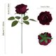 thumbnail image 2 of Flores artificiales ICBOX, rosas de terciopelo burdeos, 25 unidades con tallo, 2 of 5