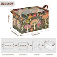 thumbnail image 7 of Yayeee Foldable Storage Basket for Shelves with Handles Waterproof Cloth Bins, Colorful Mushroom, 7 of 7