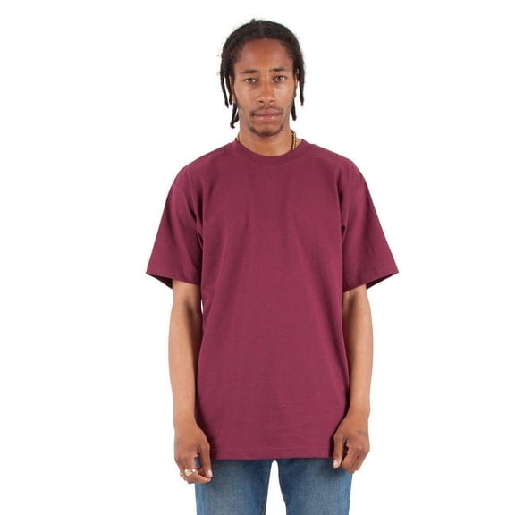 Shaka Wear Adult 7.5 oz., Max Heavyweight T-Shirt 2XL BURGUNDY