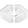 thumbnail image 2 of 18"OD x 3"ID x 7"C x 1"P Westin Architectural Grade PVC Contemporary Ceiling Medallion, Two Piece, 2 of 11