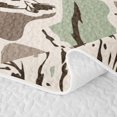 thumbnail image 5 of Manfei Farmhouse Duck Dog Bed Spread Queen, Cottage Camouflage Queen Coverlet Set, Silk Gray, 3-Piece, 1 Quilt and 2 Pillowcases, 5 of 7