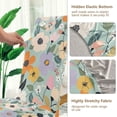 thumbnail image 5 of Yayeee 2 Pack Dining Chair Covers Stretch Parson Chairs Slipcovers Seat Protector, Green Floral Pattern, 5 of 6