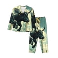 thumbnail image 1 of Balery Bull Charging Through Waves Conjunto de Pijama con Estampado para Mujer, Conjunto de Dos Piezas con Manga Larga, Ropa de Dormir Suave con Bolsillos, Pijamas Cómodos-Large, 1 of 7