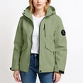 thumbnail image 5 of YDDIAN Waterproof Rain Jacket Women Oversized Lightweight with Hood Rain Coats Zip Up Fall Travel Lined Rainjackets with Pockets Army Green XL, 5 of 5